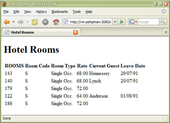Simple example in web browser