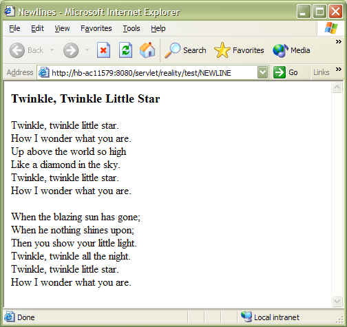 Subroutine result in browser