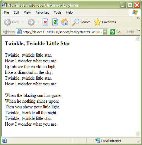Subroutine result in browser