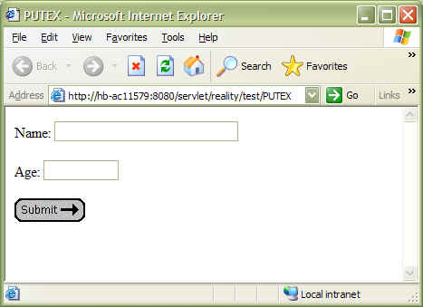 Subroutine result in browser