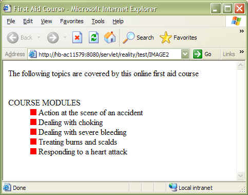 Subroutine result in browser