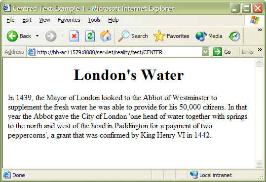 Subroutine result in browser