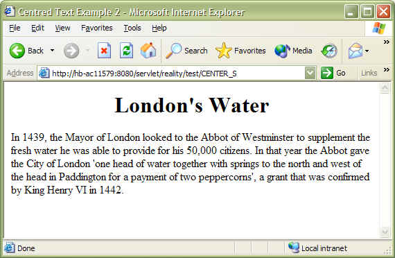 Subroutine result in browser