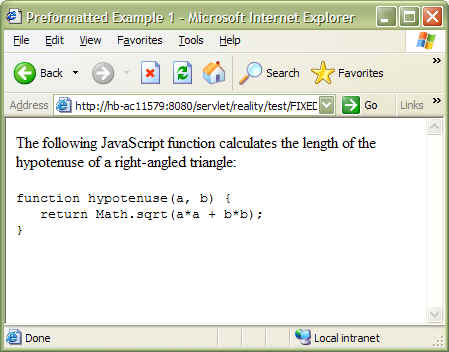 Subroutine result in browser