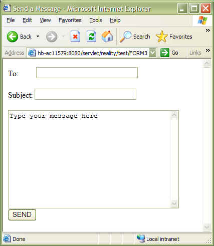 Subroutine result in browser