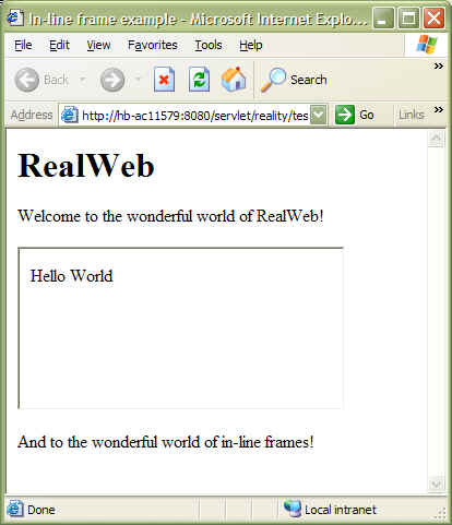 Subroutine result in browser