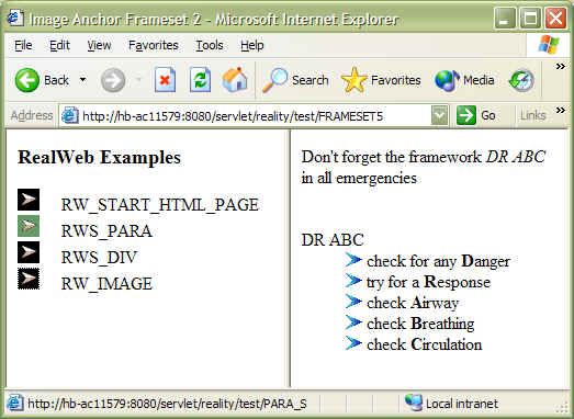 Subroutine result in browser