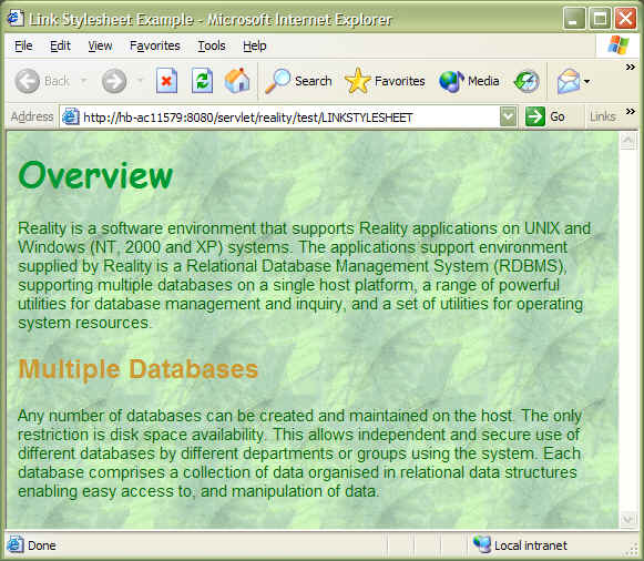 Subroutine result in browser