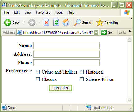 Subroutine result in browser