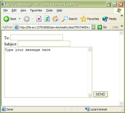 Subroutine result in browser