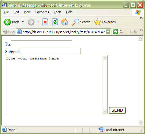 Subroutine result in browser